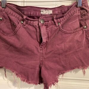 Free People Women's Mauve Jean Shorts
